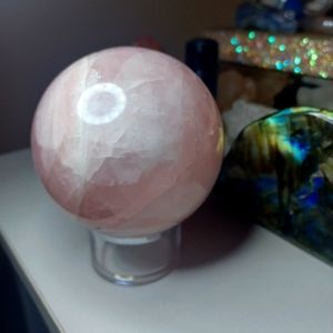 Big Rose Quartz Crystal Sphere